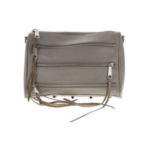 Rebecca Minkoff 5 Zip light gray leather crossbody
